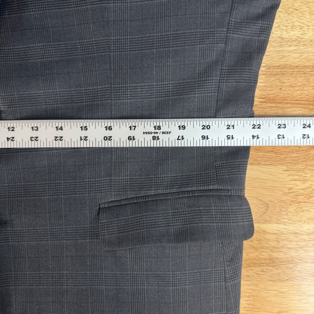Banana Republic Men 46 Regular Gray Glen Plaid Slim Fit Sport Coat Blazer Jacket - Picture 9 of 11